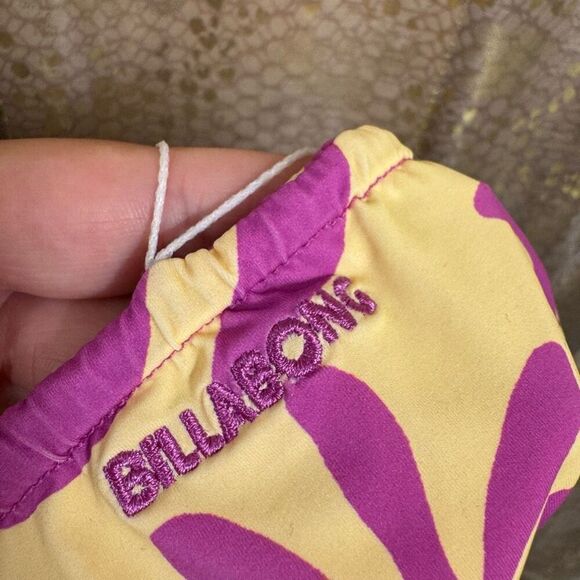 Billabong Yellow Purple Deep Sea Daisy Reversible Bells Skimpy Bikini Bottom S N - Picture 5 of 12